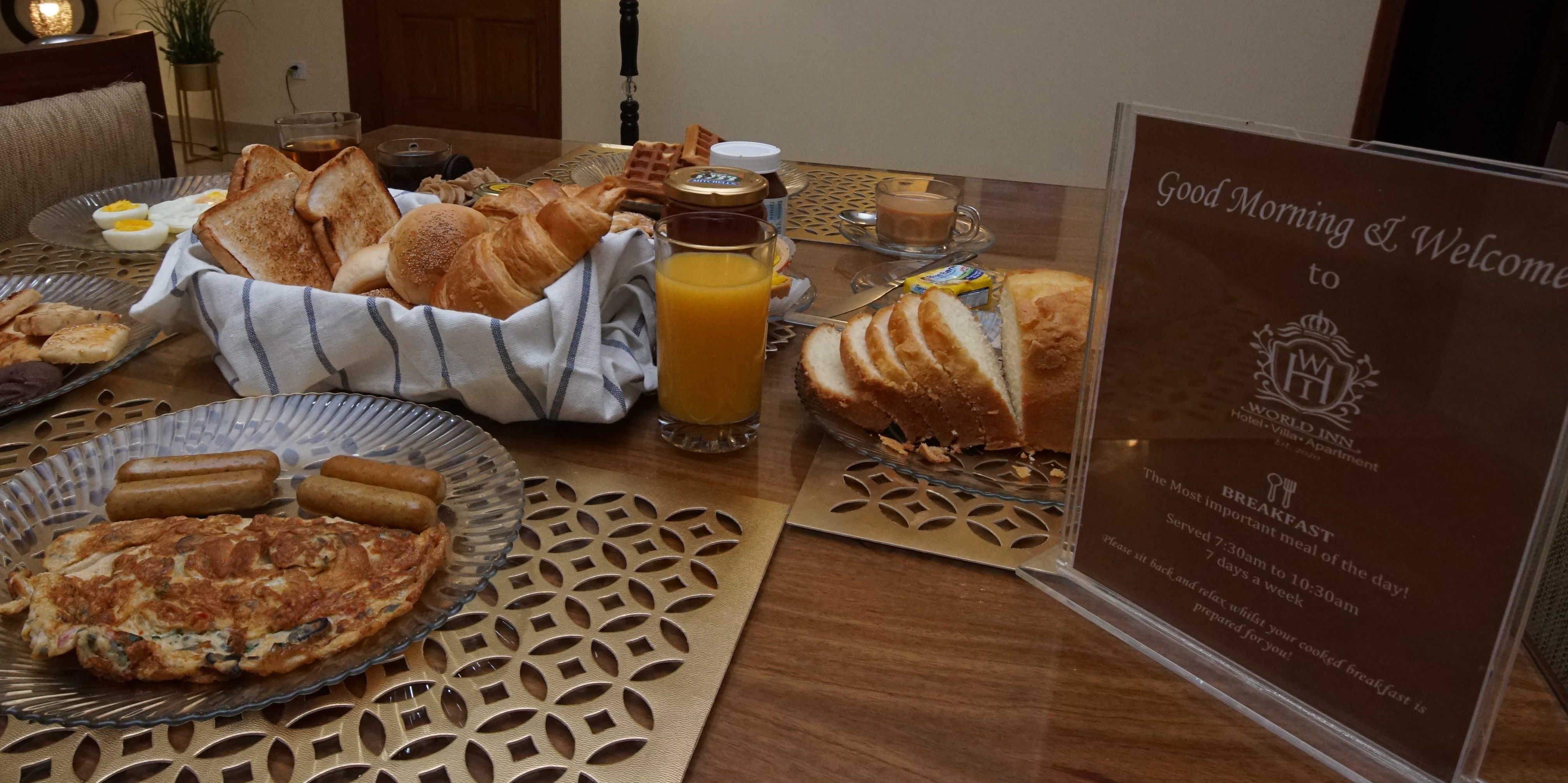Elegant dining area in the hotel restaurant